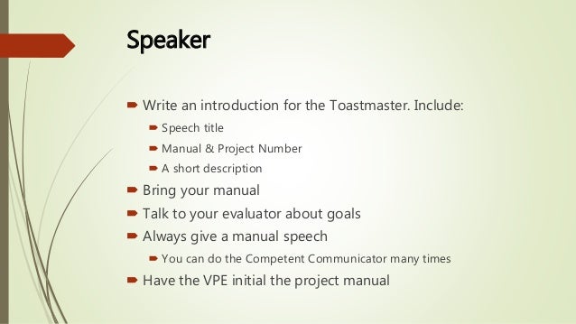 Toastmaster meeting roles