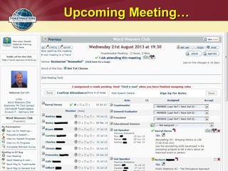 Upcoming Meeting…Upcoming Meeting…
 