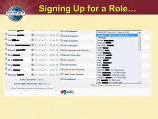 Signing Up for a Role…Signing Up for a Role…
 