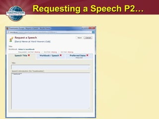 Requesting a Speech P2…Requesting a Speech P2…
 