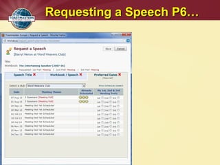 Requesting a Speech P6…Requesting a Speech P6…
 