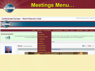 Meetings Menu…Meetings Menu…
 