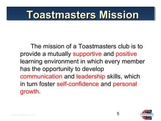 Toastmasters introduction (中原大學) | PPT