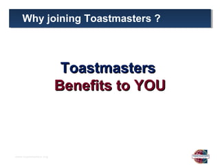 Toastmasters introduction (中原大學) | PPT