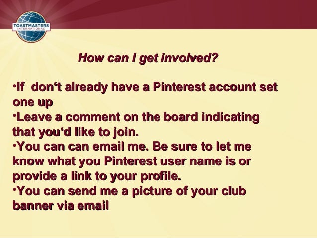 Toastmasters Pinterest Banner Group Pinboard