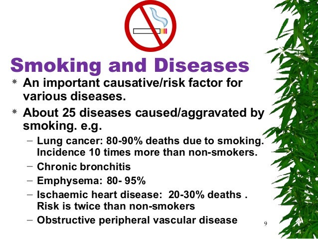 What are some diseases caused by smoking?