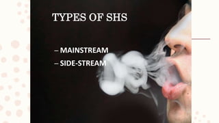 TYPES OF SHS
– MAINSTREAM
– SIDE-STREAM
 