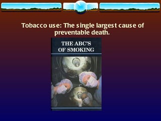 Tobacco use: The single largest cause of preventable death.   