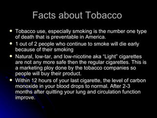 alcohol and tobacco facts Tobacco and alcohol