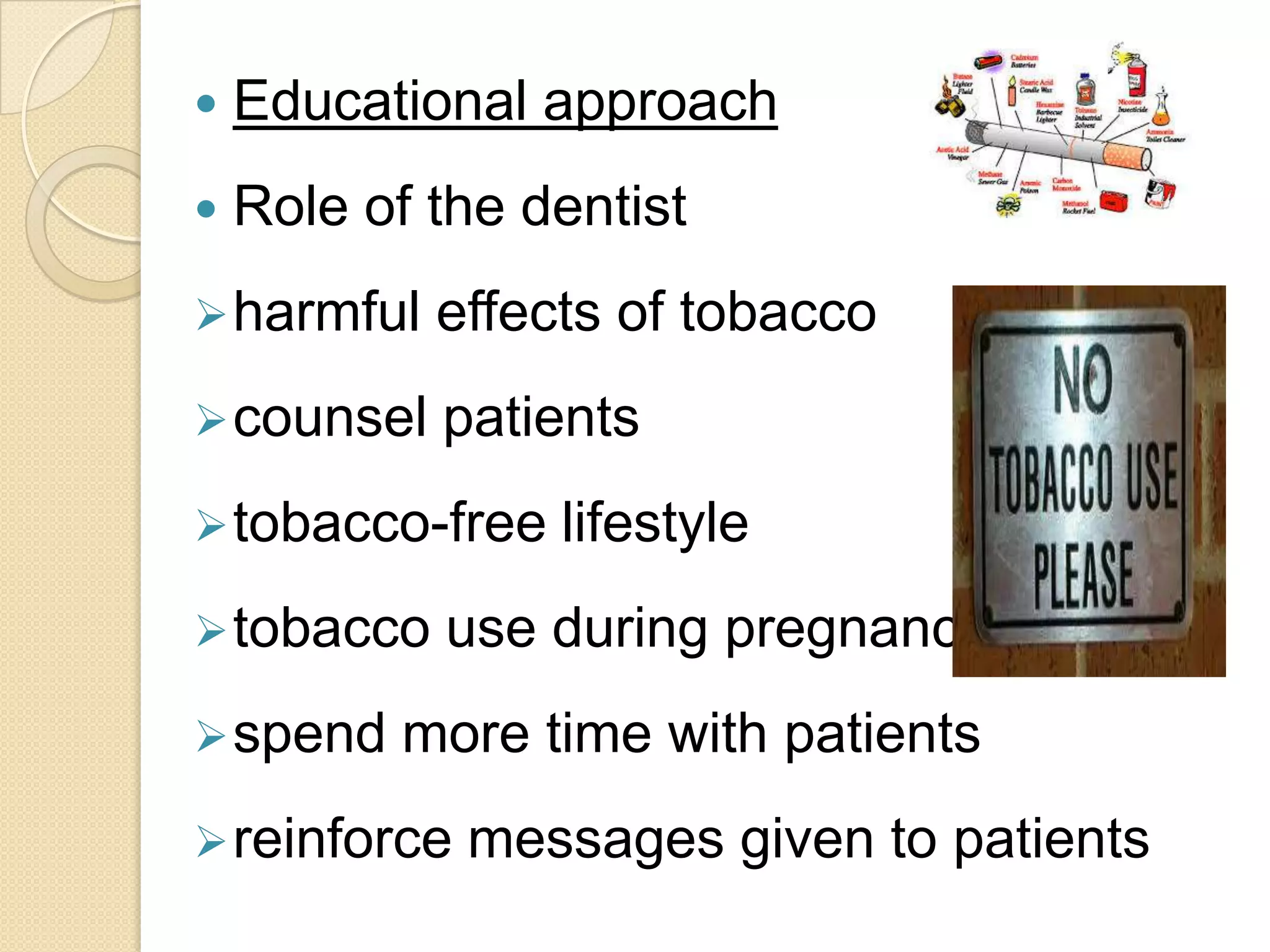 tobacco addiction ppt Smoking Presentation TOBACCO CESSATION | PPTX