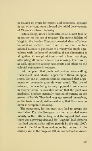 Tobacco History of Virginia | PDF