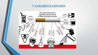 5. A CIGARETTE CONTAINS:
 