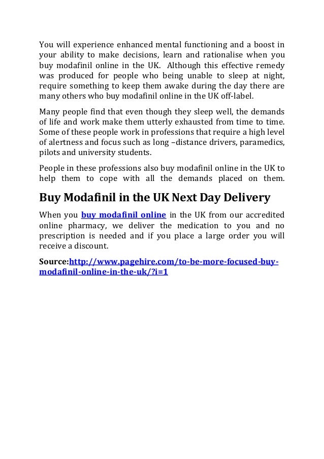 Buy Modafinil Online No Prescription