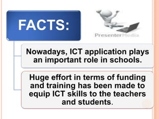 Issues and Challenges in integrating ICT in Malaysian School | PPTX