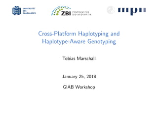 Tobias marschall haplotype aware genotyping | PDF