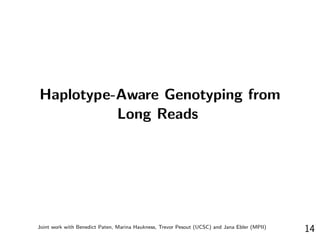Tobias marschall haplotype aware genotyping | PDF