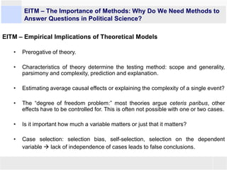 Political Science Quantitative Methods Overview of the Possibilities of Quantitative Methods in Political ...