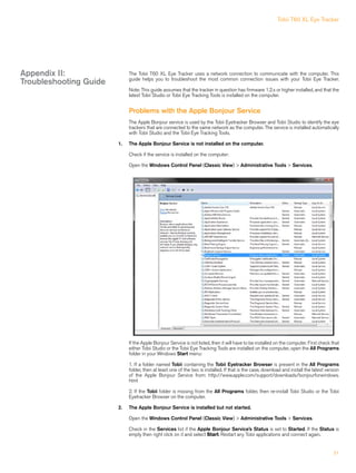 Tobii T60 Xl User Manual S | PDF