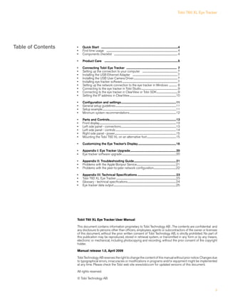 Tobii T60 Xl User Manual S | PDF