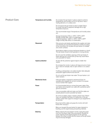 Tobii T60 Xl User Manual S | PDF