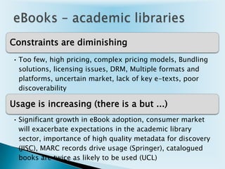 eBooks – academic libraries