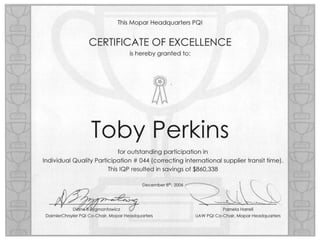 Toby Certificate Of Excellence 001.Jpg