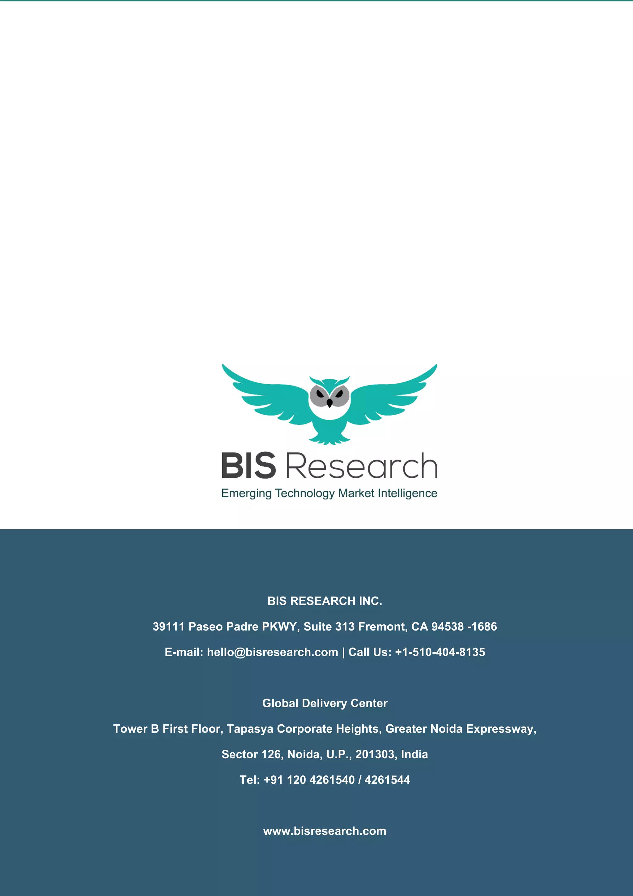 48
All rights reserved at BIS Research Inc.
G
L
O
B
A
L
S
I
M
U
L
A
T
I
O
N
S
O
F
T
W
A
R
E
M
A
R
K
E
T
BIS RESEARCH INC.
39111 Paseo Padre PKWY, Suite 313 Fremont, CA 94538 -1686
E-mail: hello@bisresearch.com | Call Us: +1-510-404-8135
Global Delivery Center
Tower B First Floor, Tapasya Corporate Heights, Greater Noida Expressway,
Sector 126, Noida, U.P., 201303, India
Tel: +91 120 4261540 / 4261544
www.bisresearch.com
 