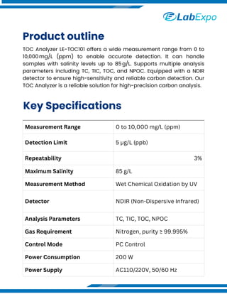 TOC Analyzer | Total Organic Carbon Analyzer | PDF