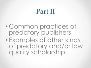 To Catch a Predator: How to Recognize Predatory Journals and ...