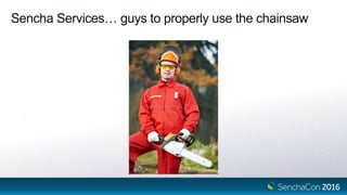 Sencha Services… guys to properly use the chainsaw
 