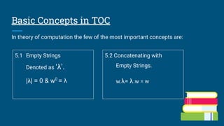 Theory of Computation Basic Concepts and Grammar | PPT