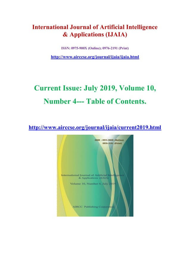 New Research Articles 2019 July Issue International Journal of ...