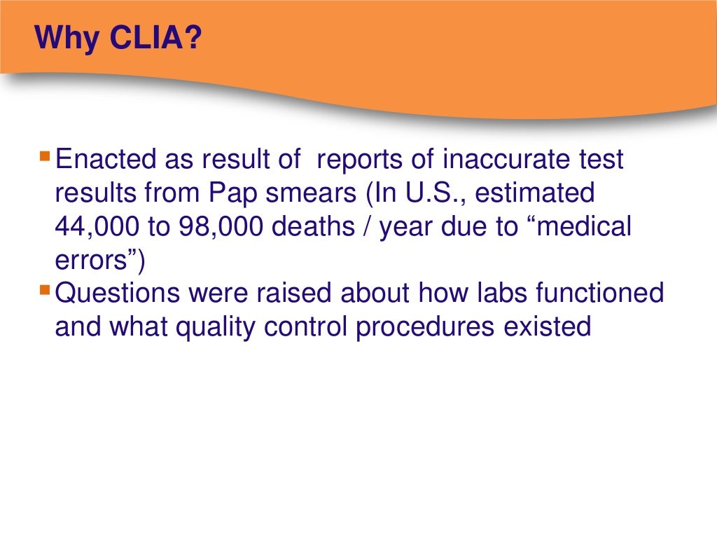 Setting Up a CLIA Lab