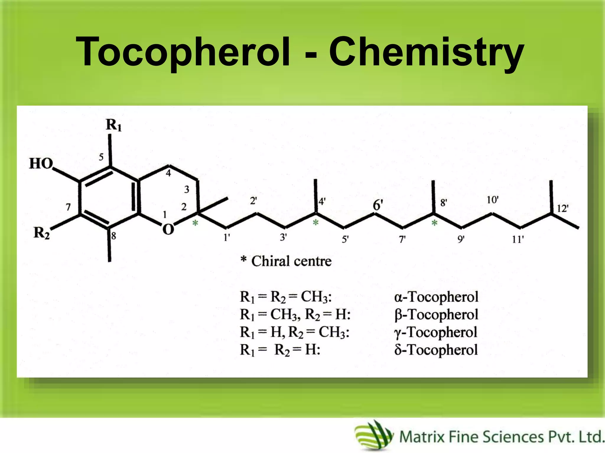 Tocopherol - Chemistry
 