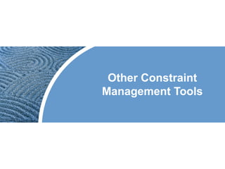 Other Constraint
Management Tools
 
