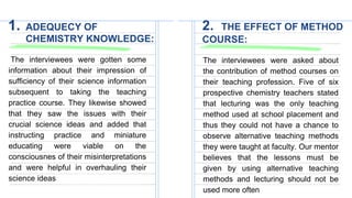 prospective chemistry teacher's experiences of teaching practice | PPTX