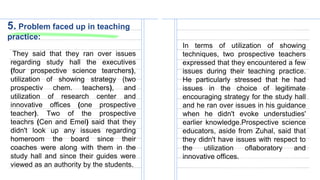 prospective chemistry teacher's experiences of teaching practice | PPTX