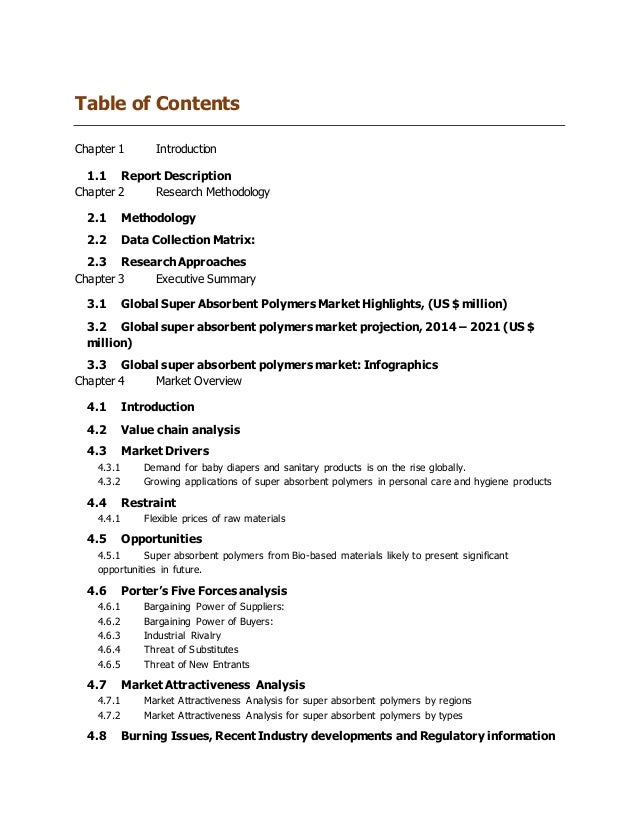methodology chapter contents