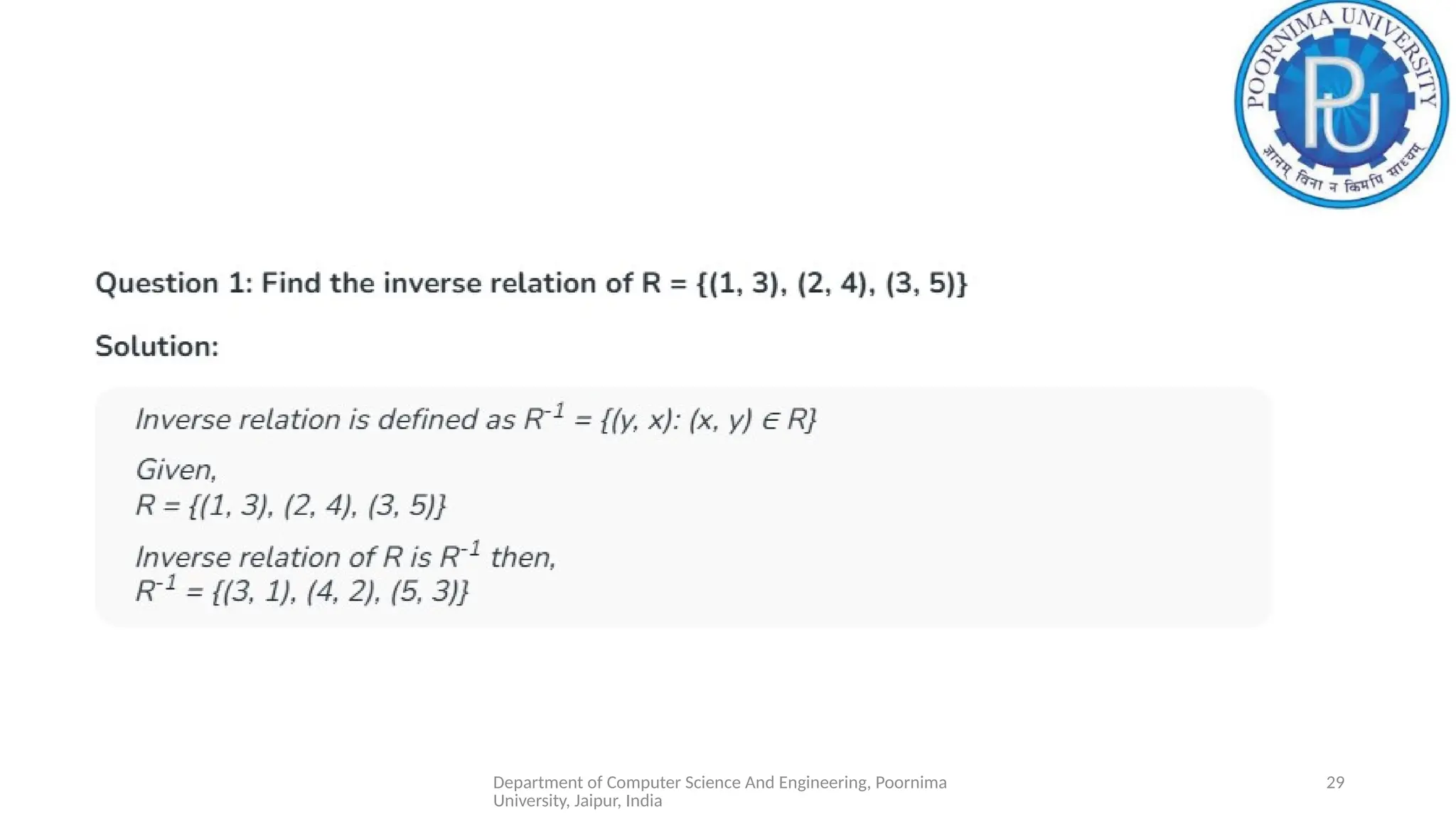 Department of Computer Science And Engineering, Poornima
University, Jaipur, India
29
 