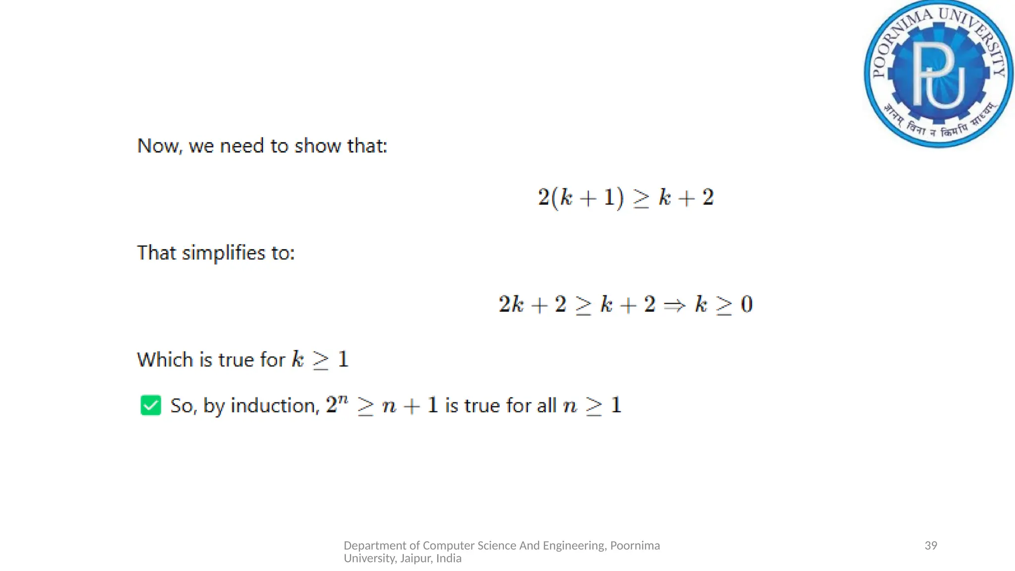 Department of Computer Science And Engineering, Poornima
University, Jaipur, India
39
 