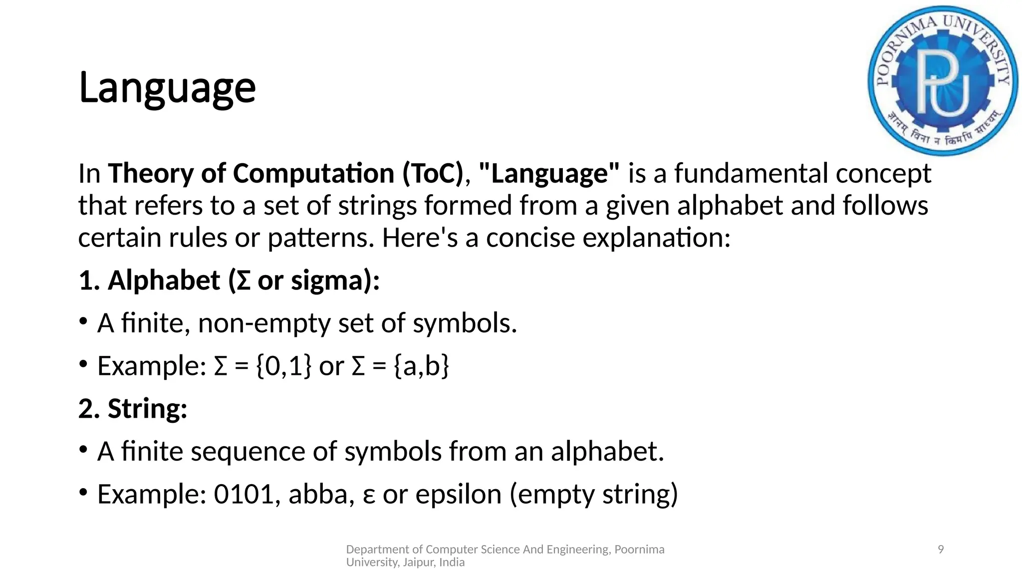 Theory of computation, function, structural induction | PPTX