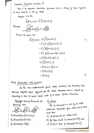 TOC UNIT II Notes and Materials with examples | PDF