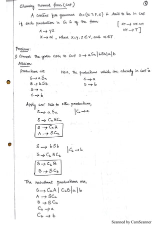 TOC UNIT II Notes and Materials with examples | PDF