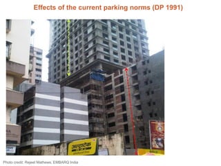 Effects of the current parking norms (DP 1991)

Photo credit: Rejeet Mathews, EMBARQ India

 