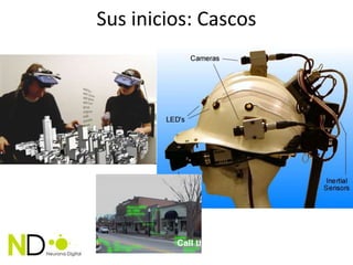 Sus inicios: Cascos




         Call this “head’s up” augmented reality.
 