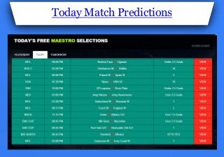Today Match Predictions
 
