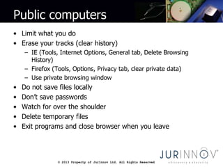 Today's technology and you: Safe computing in a digital world - Eric Vanderburg - JurInnov