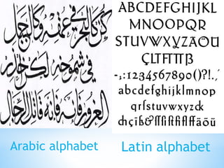 Arabic alphabet Latin alphabet