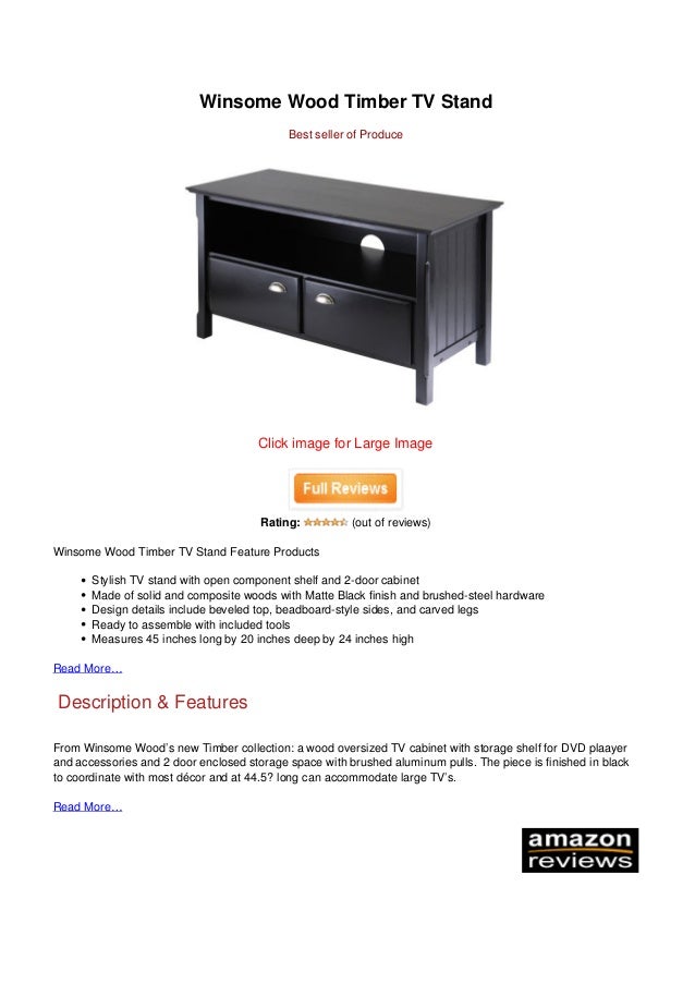 Today Winsome Wood Timber Tv Stand