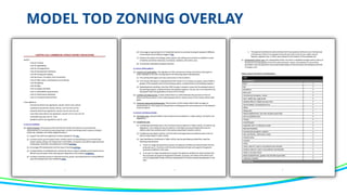 MODEL TOD ZONING OVERLAY
 